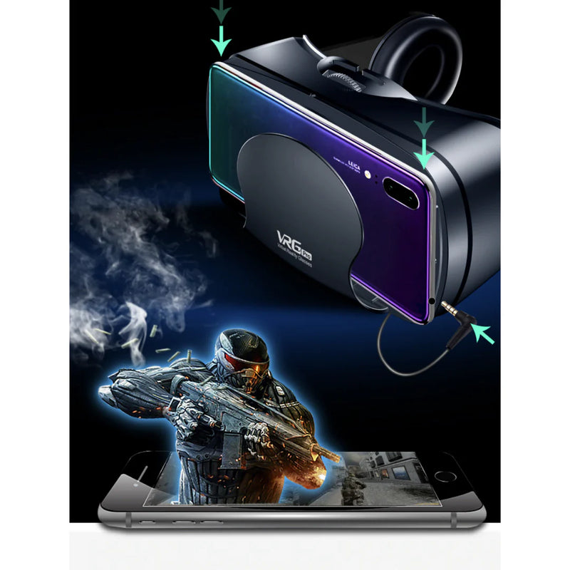 OptiView - Reality 3D VR briller med headset til iPhone og Android