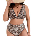 Leona – Højtaljet bikinisæt med unikt print og åben ryg