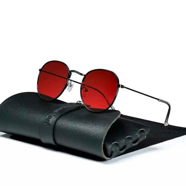 VisionMark - Moderne solbriller med rundt stel og UV400 beskyttelsesdesign