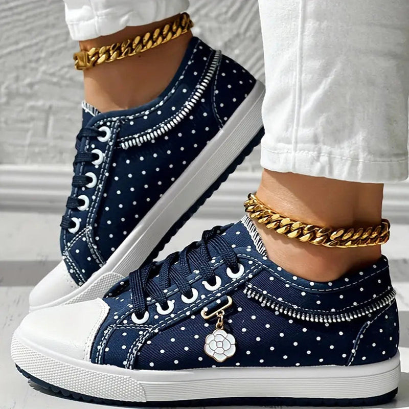 Luna - Sneakers med Justerbar Pasform med Polstret Sål