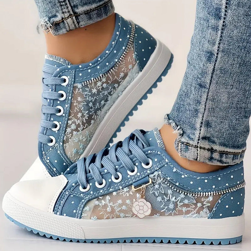 Luna - Sneakers med Justerbar Pasform med Polstret Sål