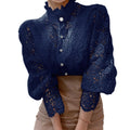 Clara – Chic bluse med lange ærmer og knap foran
