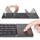 KeyFold - Sammenklappeligt Bluetooth tastatur med touchpad og automatisk dvalefunktion