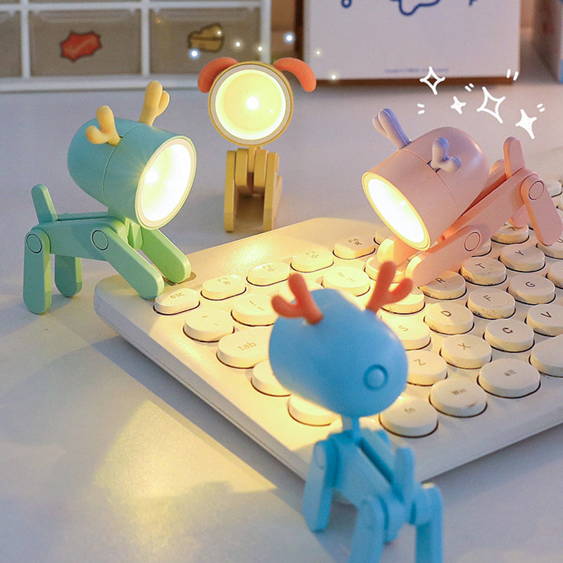 LightPals - Mini foldbar skrivebordslampe i hunde og hjorteform