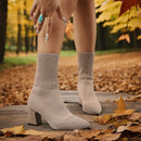 Ravina – Smarte ankelstøvler med sokkelignende pasform og elegant spids tådesign