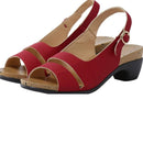 Jennifer – Elegante slingback sandaler med åben tå og blokhæl