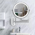 MirrorLux - Vægmonteret LED Makeup Spejl med Justerbar belysning og USB opladning