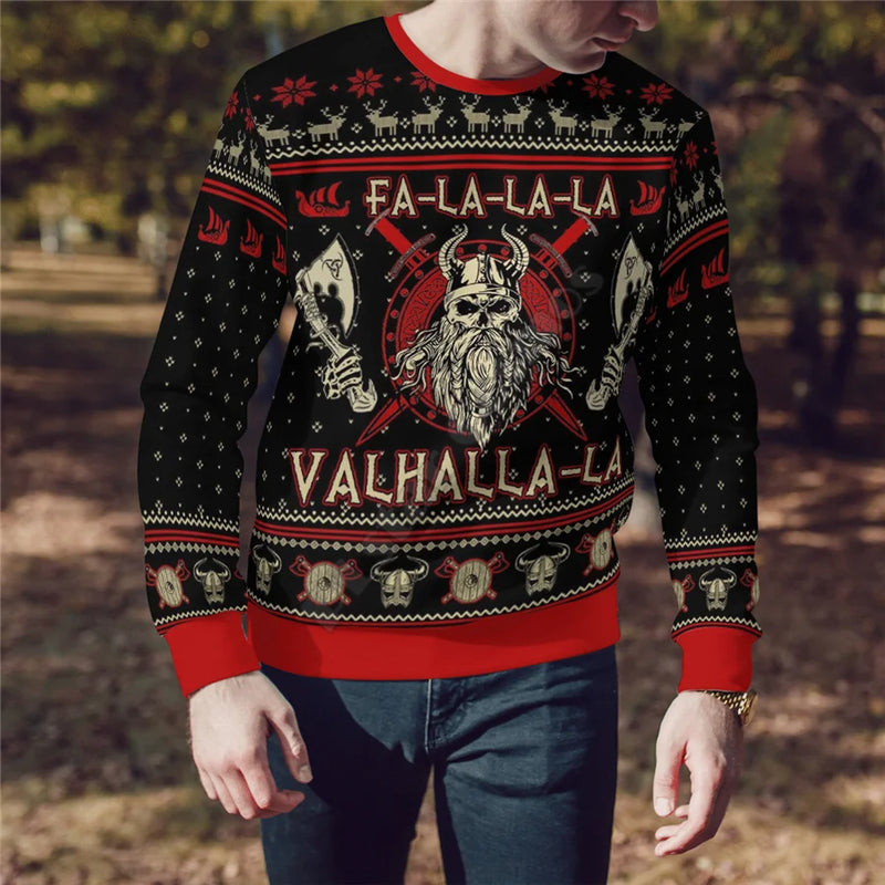 Anthony - Langærmet sweater med unikt print og rund halsudskæring