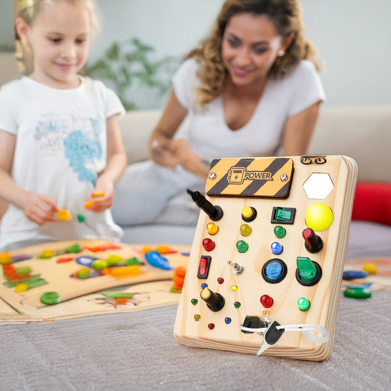 BrightNest – Montessori Tavle til Småbørn med 27 LED-lys