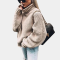 Olivia – Oversized sweater med høj hals og lange ærmer