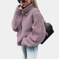 Olivia – Oversized sweater med høj hals og lange ærmer