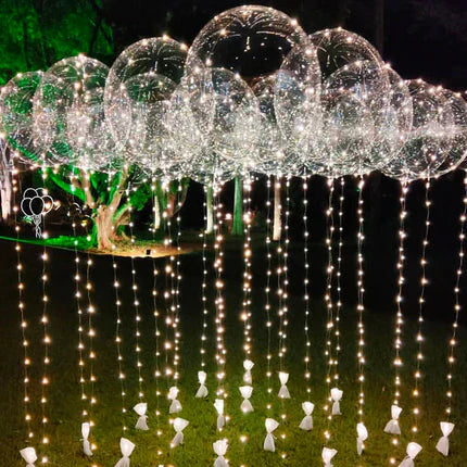 GlowFest – Gennemsigtige LED-balloner med langtidsholdbare lys til fester og begivenheder