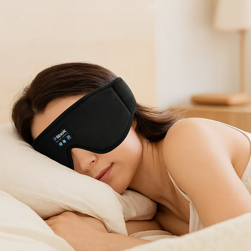 SleepTone - Trådløs 3D Sovemaske med Bluetooth Hovedtelefoner