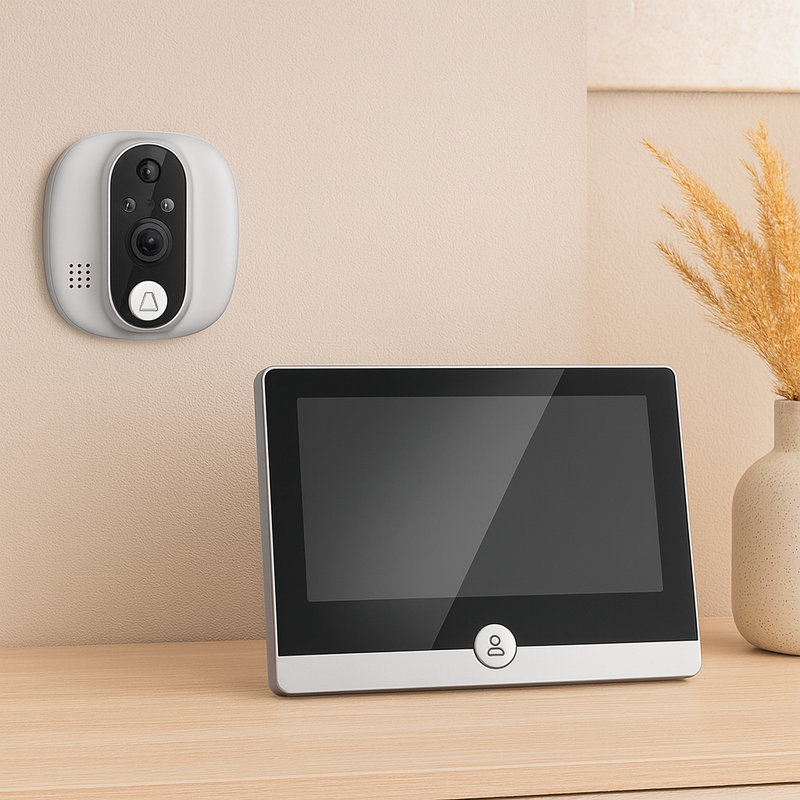 SecureVista – Trådfri Dørklokke med Klar Bred Vinkel og Night Vision