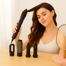 StyleEase – 5-i-1 Hårværktøj med Multifunktionel Føntørrer og Tilbehør