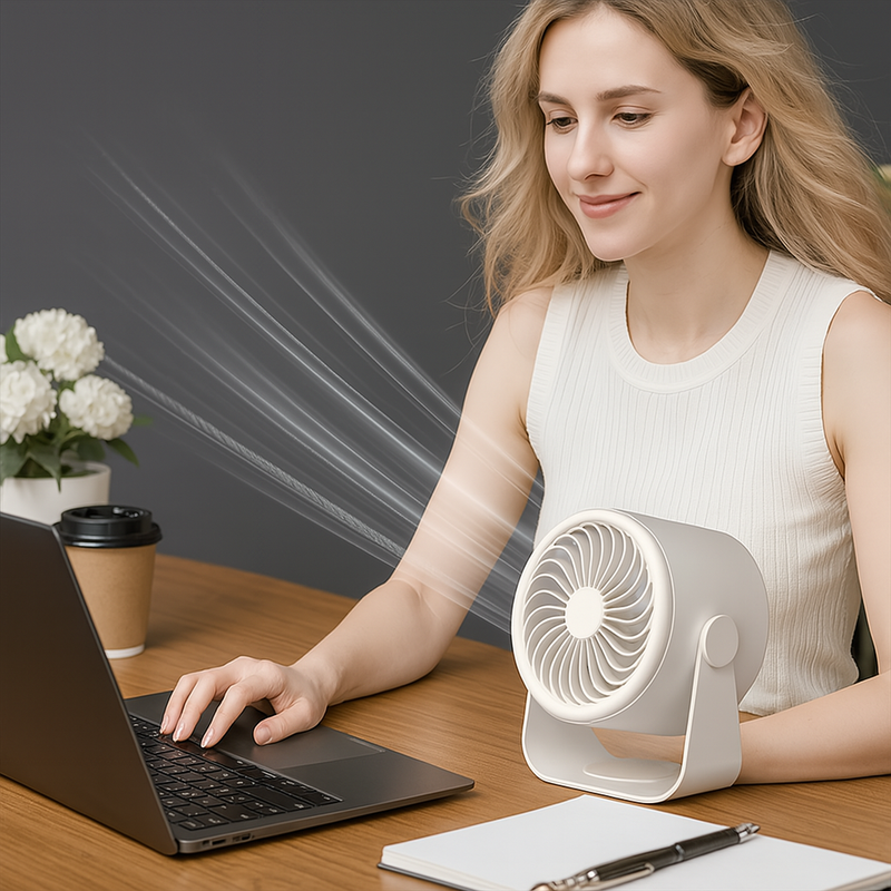 BreezeFlow – Bladfri Ventilator til Stille, Effektiv og Sikker Køling