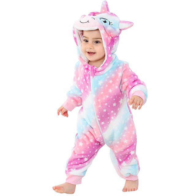 DinoNest – Børne Dinosaurus Onesie Pyjamas med hætte og lynlåslukning