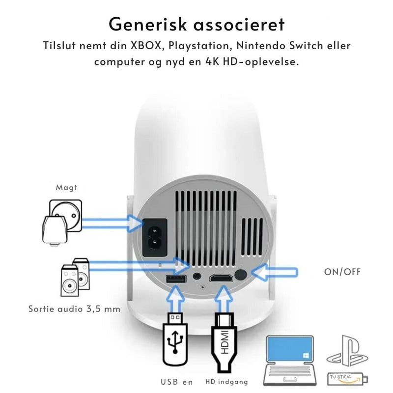 UltraScreen – 4K Smart Projector giver fantastisk HD-klarhed og problemfri tilslutning