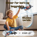 KidPlay – Fjernstyret flyvende jet med levende lys og 360° rotationsmuligheder