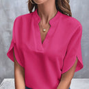 Lorelai - Kortærmet Let Bluse Med V-Hals