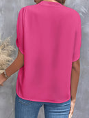 Lorelai - Kortærmet Let Bluse Med V-Hals