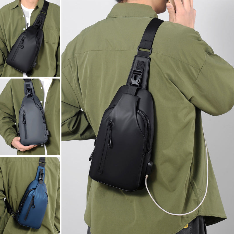 NovaCarry – Vandtæt crossbody taske med USB port og justerbar rem