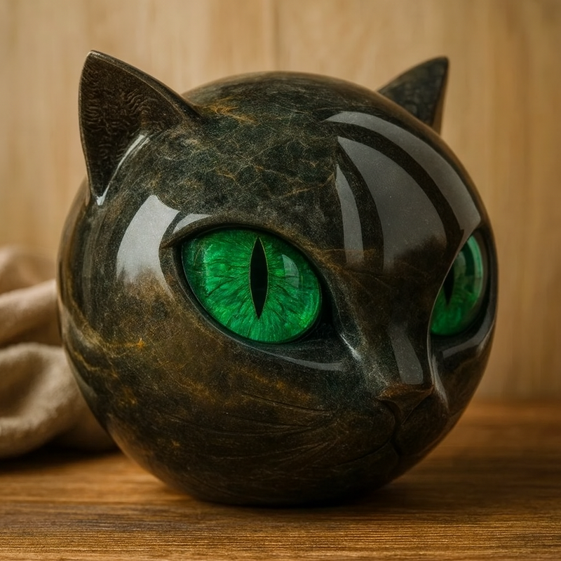 CatAura - Kattehovedskulptur til Elegant Hjemmedekoration