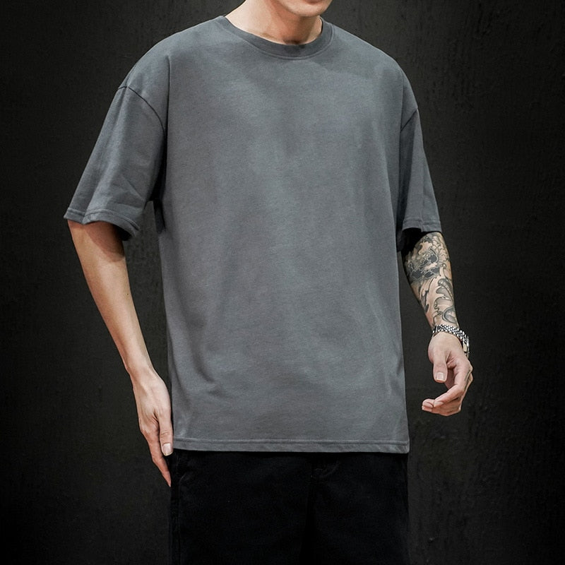 Benjamin – Oversized T skjorte med rund hals og korte ærmer