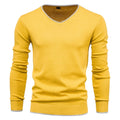Henry - Slim passe V hals sweater med lange ærmer