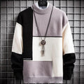 Thorne – Moderne sweater med rund hals og blokmønster