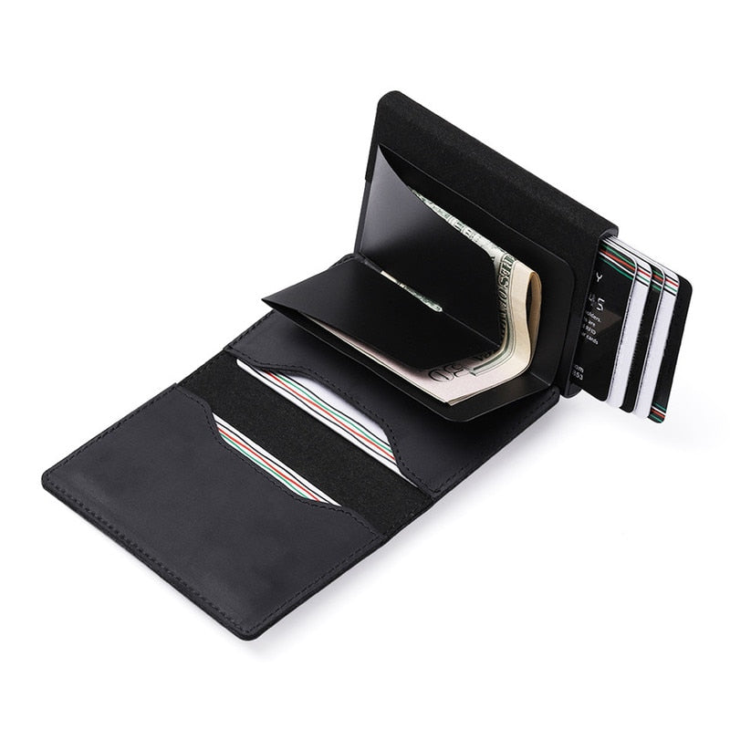 GripFold – Airtag slot slim wallet med kortorganiseringslayout