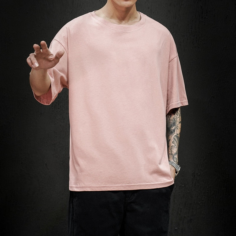 Benjamin – Oversized T skjorte med rund hals og korte ærmer