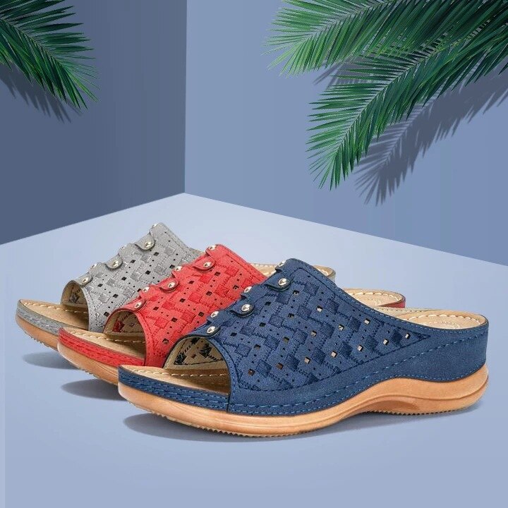Maya - Elegante sandaler med åben tå og kontureret sål
