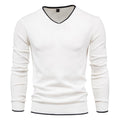 Henry - Slim passe V hals sweater med lange ærmer
