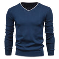 Henry - Slim passe V hals sweater med lange ærmer