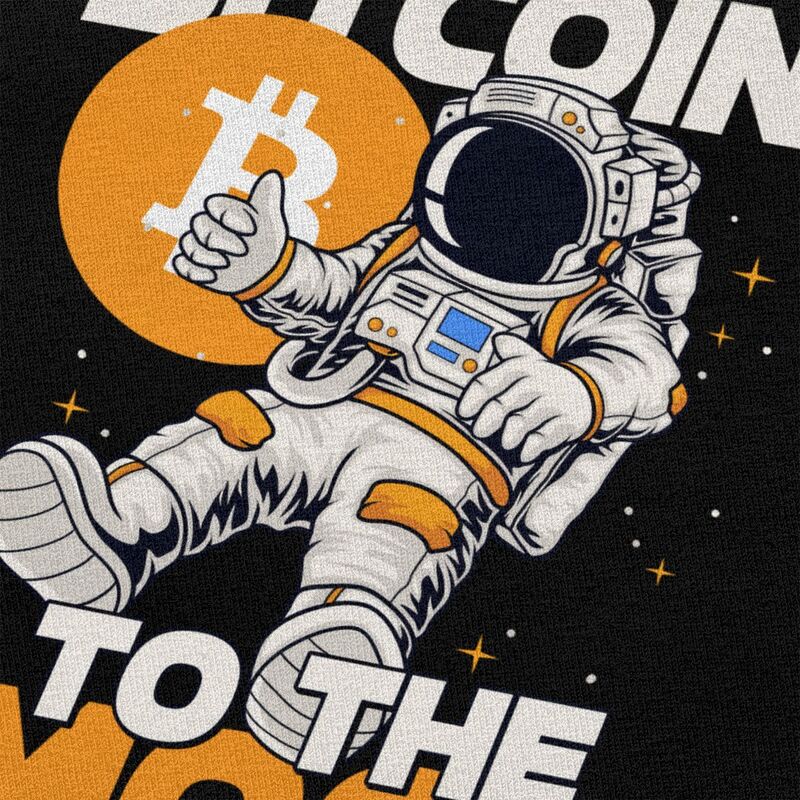 Darren - Kortærmet t-Skjorte med iøjnefaldende Bitcoin-grafik og rund halsudskæring