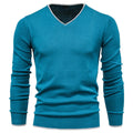Henry - Slim passe V hals sweater med lange ærmer
