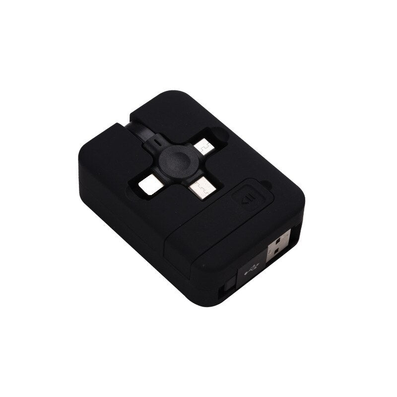 FlexCharge - 3 i 1 USB opladerkabel med kompakt og bærbart design