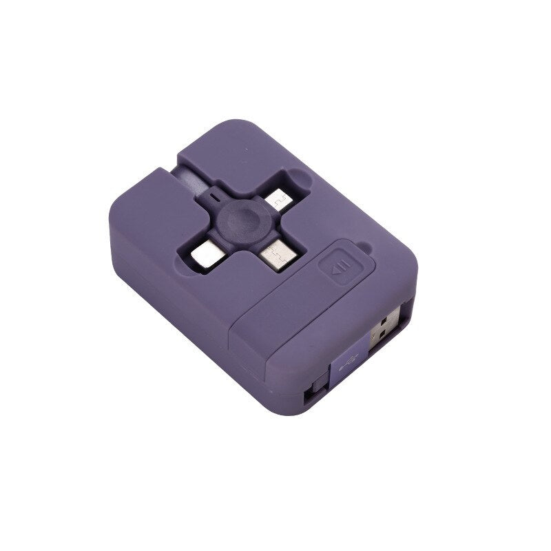 FlexCharge - 3 i 1 USB opladerkabel med kompakt og bærbart design