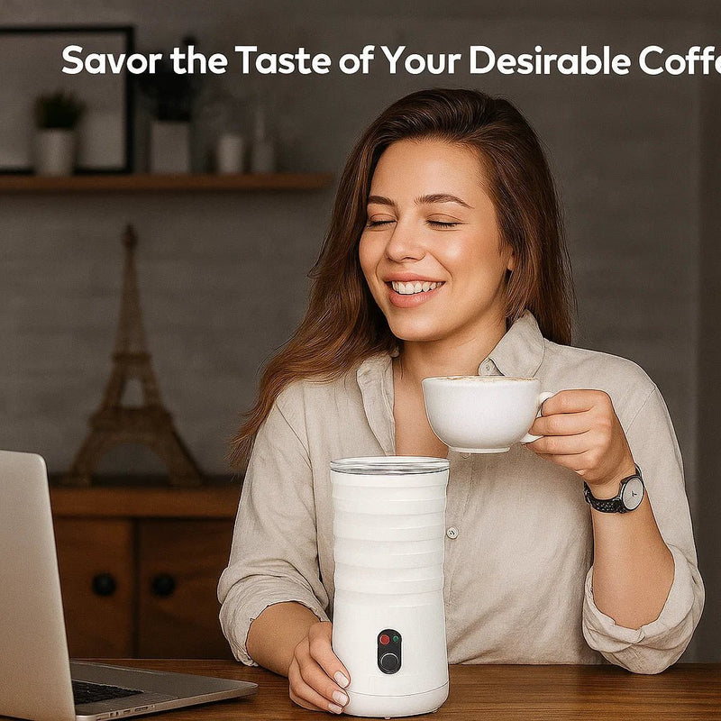 Foamfinity – 4-i-1 Mælkeskummer og Dampmaskine