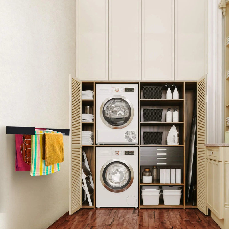 DrySmart - Udtrækkeligt Væghængt Tørrestativ til Pladsbesparelse