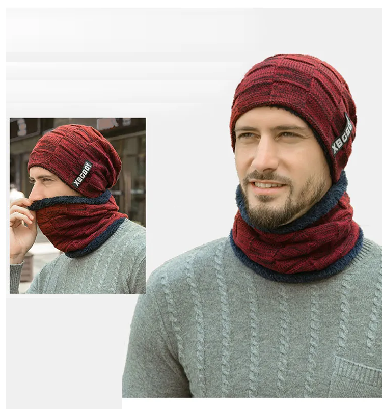 KnitField - Todelt sæt med matchende hue og rund hals tørklæde