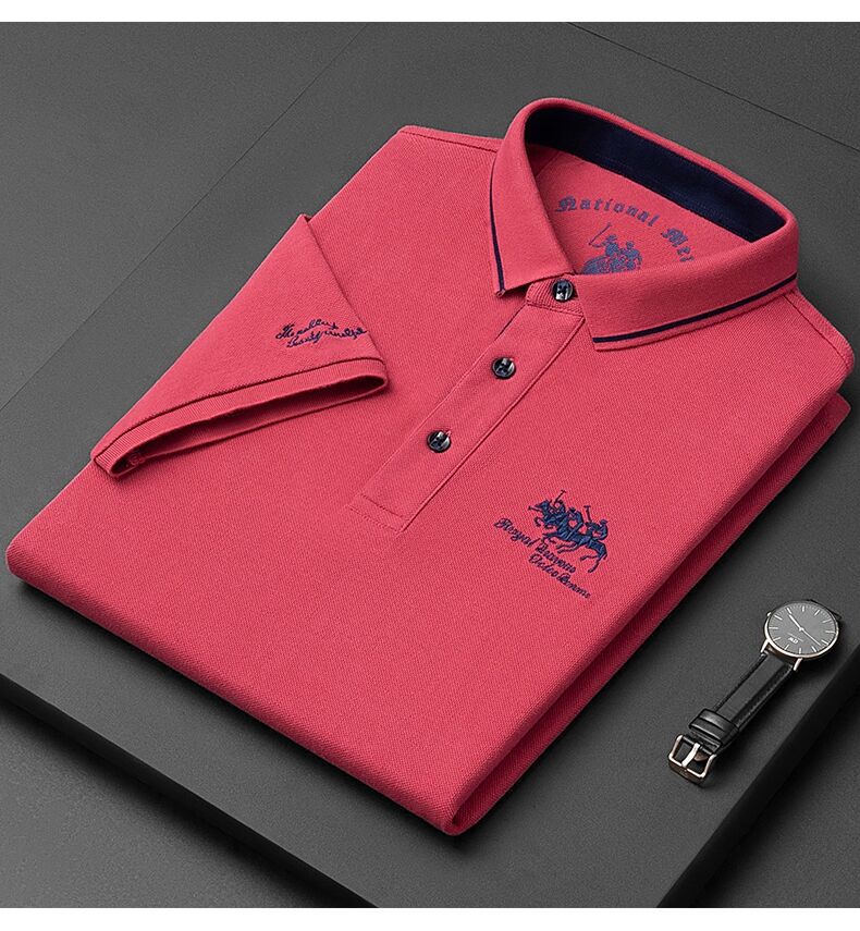 Marco – Kortærmet poloshirt med kontrastkant og klassisk knap