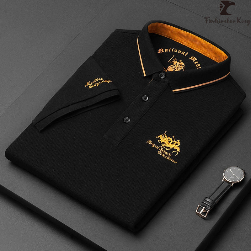 Marco – Kortærmet poloshirt med kontrastkant og klassisk knap