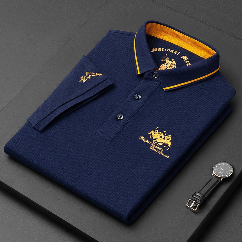 Marco – Kortærmet poloshirt med kontrastkant og klassisk knap