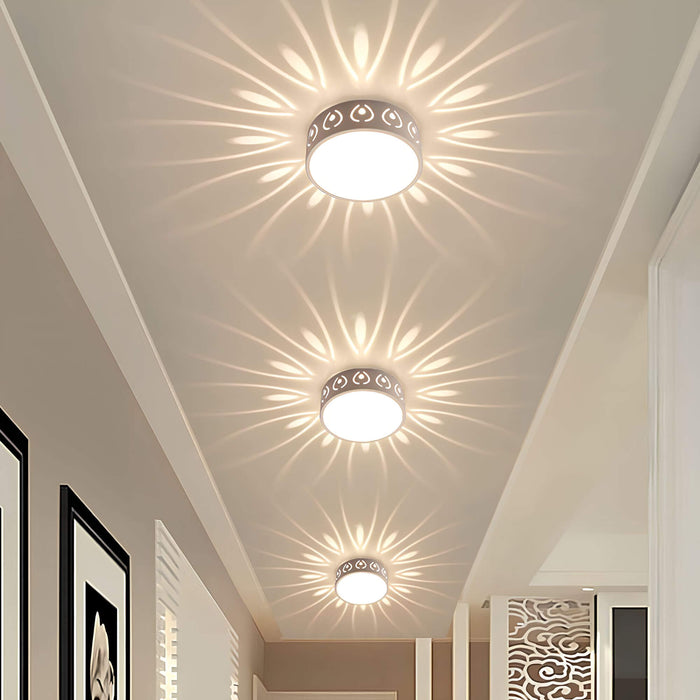 LumaGlow – LED loftlampe med blød lysprojektion og elegante mønstre