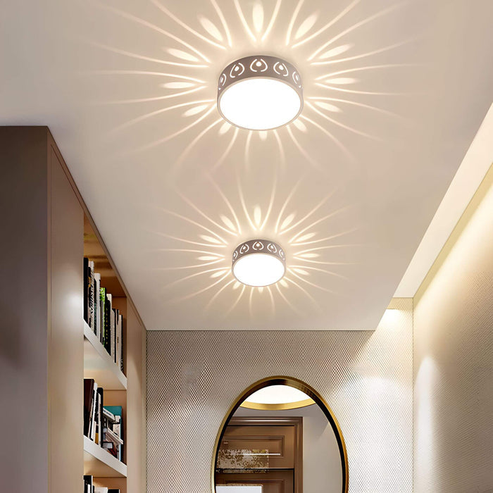 LumaGlow – LED loftlampe med blød lysprojektion og elegante mønstre