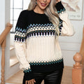 Quinn – Langærmet sweater med rund halsudskæring og unikt design