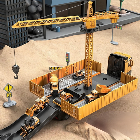 BuildRider - 2 i 1 Byggetruck Legetøj med Lys og Lyd