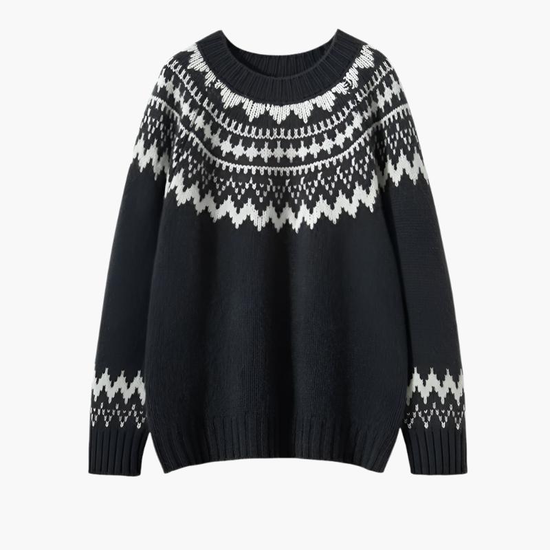 Alina - Løstsiddende sweater med klassisk rund halsudskæring